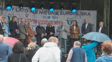 Rozmowy o Unii Europejskiej na festynie w Wejherowie